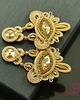 kolczyki soutache Beż i szampańskie złoto kolczyki sutasz na wesele 5