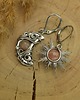 kolczyki wire wrapping Asymetryczne kolczyki księżyc i słońce kamień słoneczny wire wrapping 1