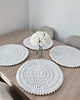 podkładki do kuchni Komplet szydełkowych podkładek pod talerze 4szt-38cm 2
