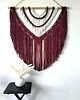 makramy Duża Makrama Ścienna BURGUNDIA XXL Bordo Ecru 100x100 cm 9