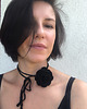 chokery Choker kwiatka róża bawełna 2