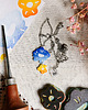 naszyjniki - inne Wyrazisty naszyjnik z motywem kwiatowym - kolorowa biżuteria handmade boho 2