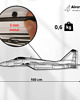 Ozdoby na ścianę Samolot MiG-29 metalowa ozdoba na ścianę 3D 9