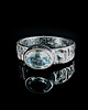 pierścionki srebrne Pierścionek light blue topaz 2
