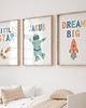 obrazy i plakaty do pokoju dziecięcego Tryptyk personalizowany  Kosmos P460 1