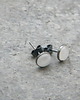 kolczyki wire wrapping 7mm kryształ górski  - sztyfty 1