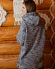bluza z kapturem damska BLUZA RAGLAN KSENIA szary melanż 2
