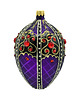 bombki Bombka choinkowa szklana ręcznie malowana: Jajo Faberge: czarno-purpurowe 1