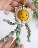 breloki Ręcznie robiony makramowy kwiat, zawieszka do kluczy lub torby 6