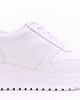 sneakersy damskie Sneakersy skórzane -  białe  (7034) 2
