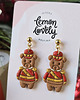kolczyki z masy plastycznej Miś dziadek do orzechów kolczyki na święta 2