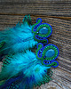 kolczyki soutache Kolczyki soutache z piórkami 3