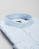 koszule męskie Koszula męska lniana ze stójką lentini 00388 błękit classic fit 1