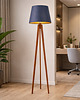 lampy podłogowe Nowoczesna lampa podłogowa CURACAO GOLD lampa stojąca drewniany trójnóg 4