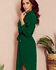 sukienki midi damskie 258-2 BROOKE Sukienka szmizjerka-ZIELEŃ BUTELKOWA 1