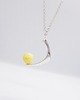 wisiory Amber as a Pearl / silver necklace with Amber 9