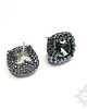kolczyki swarovski Graphite, kwadratowe kolczyki z kryształami 4