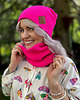 szale damskie Zimowy BUFF Neonowy różowy 1