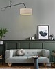 lampy wiszące Lampa sufitowa na wysięgniku do salonu z abażurem RIO ECO 1