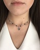 chokery Srebrny naszyjnik choker z gwiazdką i czarnymi 1