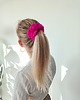 gumki do włosów Gumka jedwabna, scrunchie, frotka neonowa fuksja MAXI 3