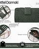 portfele damskie Duży portfel damski ciemna zieleń handmade z ochroną RFID Paolo Peruzzi 1
