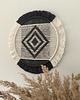 makramy Geometryczna makrama Aztec grafit 1