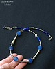korale Vintage style uroczy naszyjnik z matowego błękitnego szkła Prezent handmade 5