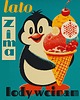 plakaty Plakat  lato zima lody wcinam   pingwin  30cmx40cm 1