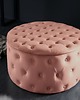 pufy do siedzenia Pufa puf ze schowkiem Barock Chesterfield aksamitna antyczy róż 75cm 2