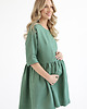 sukienki mini damskie Lniana Sukienka DAISY EUCALYPTUS GREEN 1