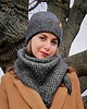 szale damskie Delikatna chusta handmade COSY grafitowa 4