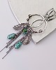 kolczyki wire wrapping Imperfect - srebrne kolczyki z turkusem 2