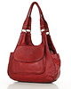 torby na ramię Włoska torebka skórzana z kieszenią retro bag handmade - bordo 4