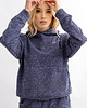 bluza z kapturem damska Bluza damska z kapturem Granat melanż AGA 1