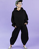 bluza z kapturem damska Bluza Oversize Czarna 2