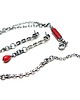 bransoletki wire wrapping Cekinowa red - bransoletka 7