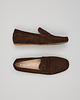 buty męskie Brązowe mokasyny zamszowe F301 2