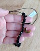 chokery Naszyjnik choker czarny Agat i złoty księżyc 2