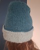 czapki damskie Czapka Fluffy z alpaki dwustronna  petrol - jasny morski 1