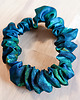 gumki do włosów Scrunchie gumka do włosów jedwabna Peacock turkusowa zielona S,M,L 5
