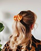 spinki i klamry do włosów Scrunchie spinka klamra jedwabna słodka morelka 4