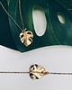 bransoletki srebrne Srebrna  bransoletka liść monstera 2