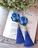 kolczyki soutache Niebieskie chwosty wieczorowe kolczyki sutasz 2