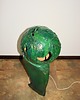 lampy stołowe Lampa-rzeźba Głowa, ceramika szkliwiona, vintage, Polska, XX w. 2