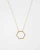 złote naszyjniki Gold Plated Hexagon Necklace 2