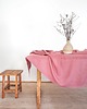 obrusy i serwetki Lniany obrus z listwą DUSTY PINK 3