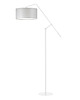 lampy do pokoju dziecka Srebrno-różowa lampa stojąca z ruchomym ramieniem dla dzieci LIBERIA KIDS 2