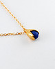 srebrne naszyjniki Złocony naszyjnik KONWALIA  z lapis lazuli 2