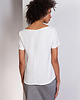 t-shirt damskie Bluzka w serek, BLU141 ecru 2